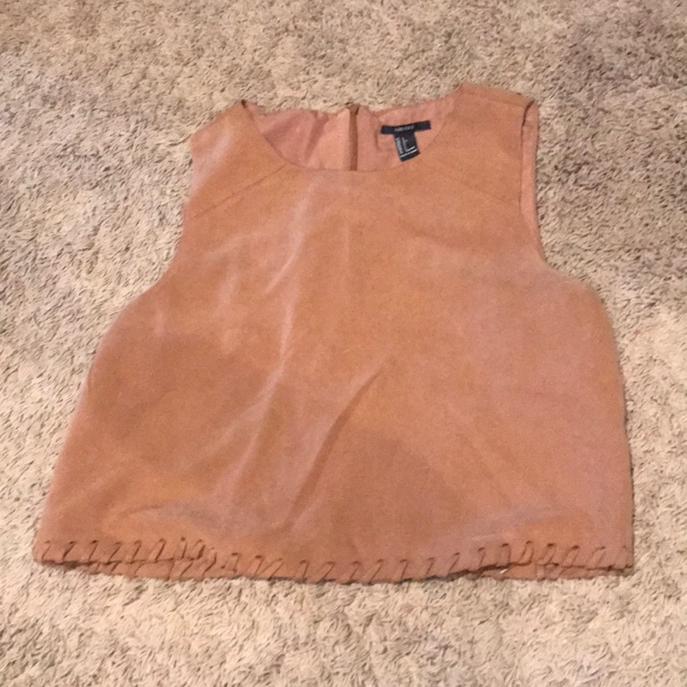 Suede crop top